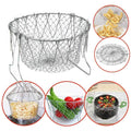 🍳 Foldable Stainless Steel Chef Basket