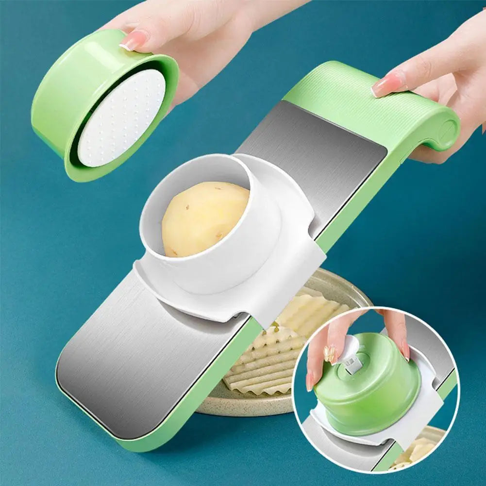 🥗 5-in-1 Stainless Steel Vegetable Cutter