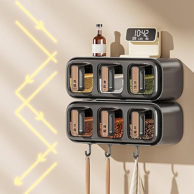 🧂 Wall Mounted Spice Organizer Set