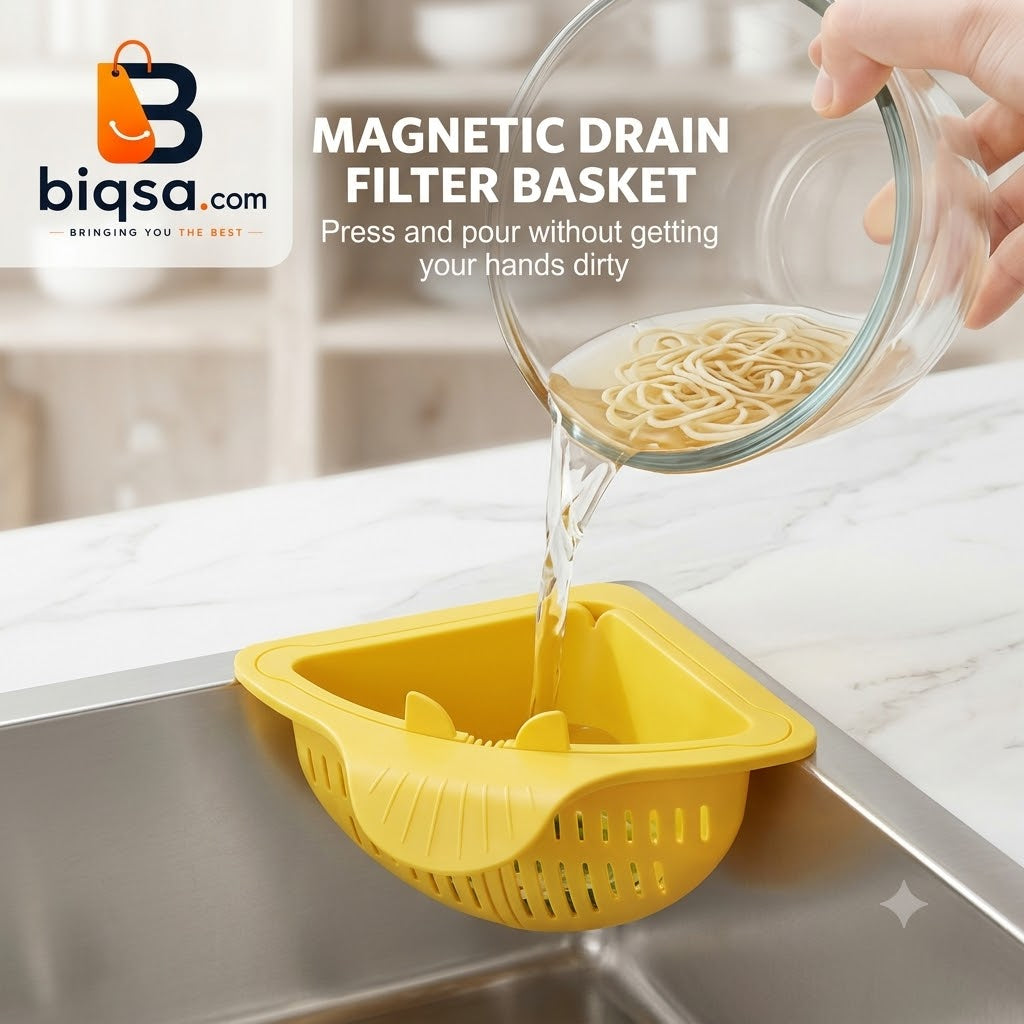 Magnetic Sink Corner Basket