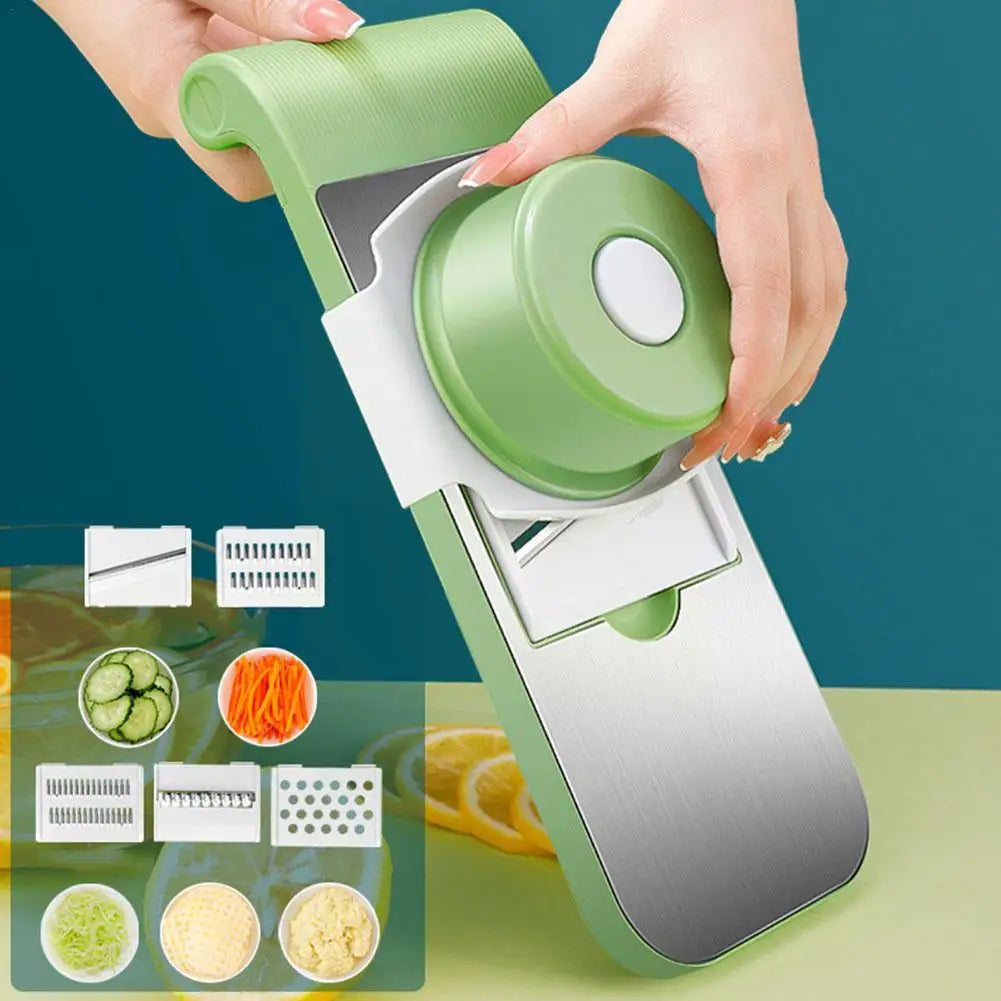 🥗 5-in-1 Stainless Steel Vegetable Cutter