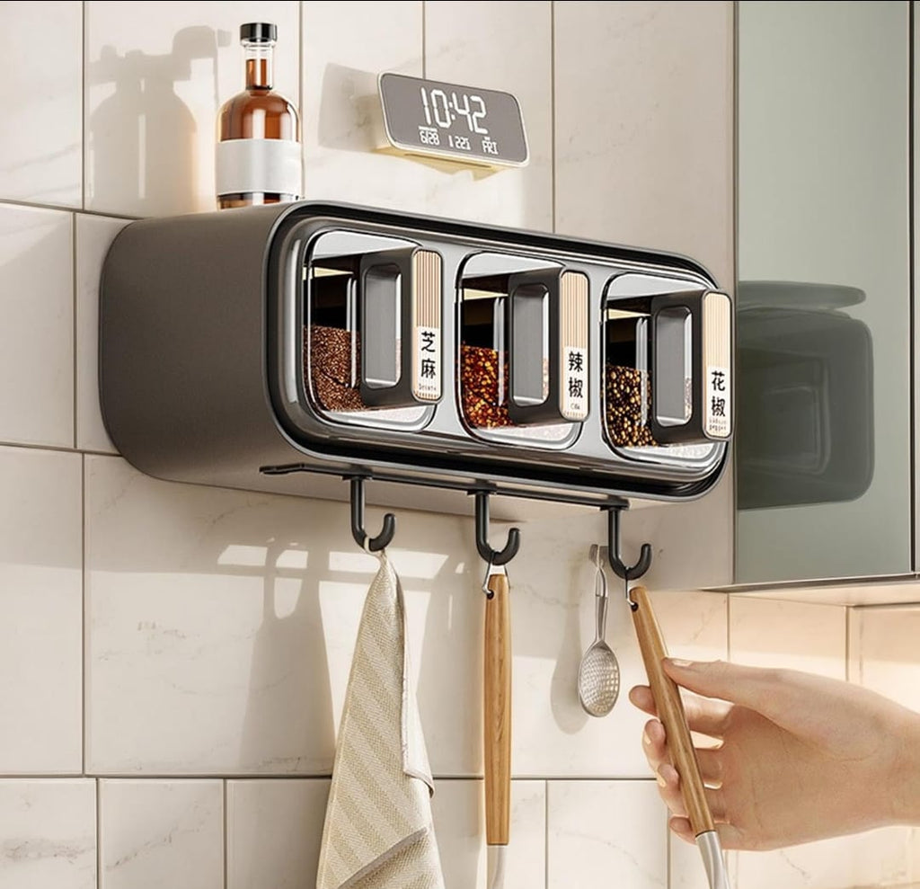 🧂 Wall Mounted Spice Organizer Set