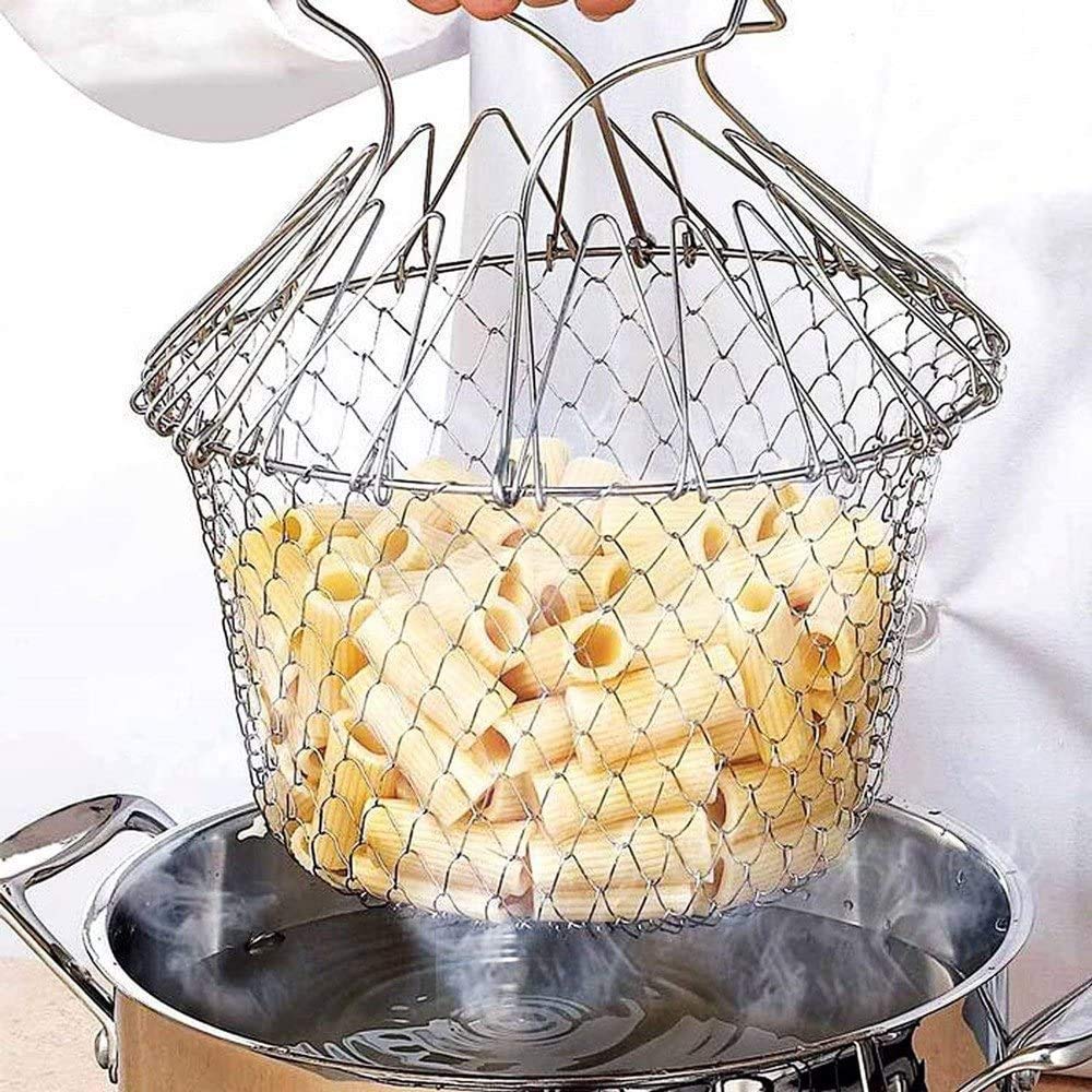 🍳 Foldable Stainless Steel Chef Basket