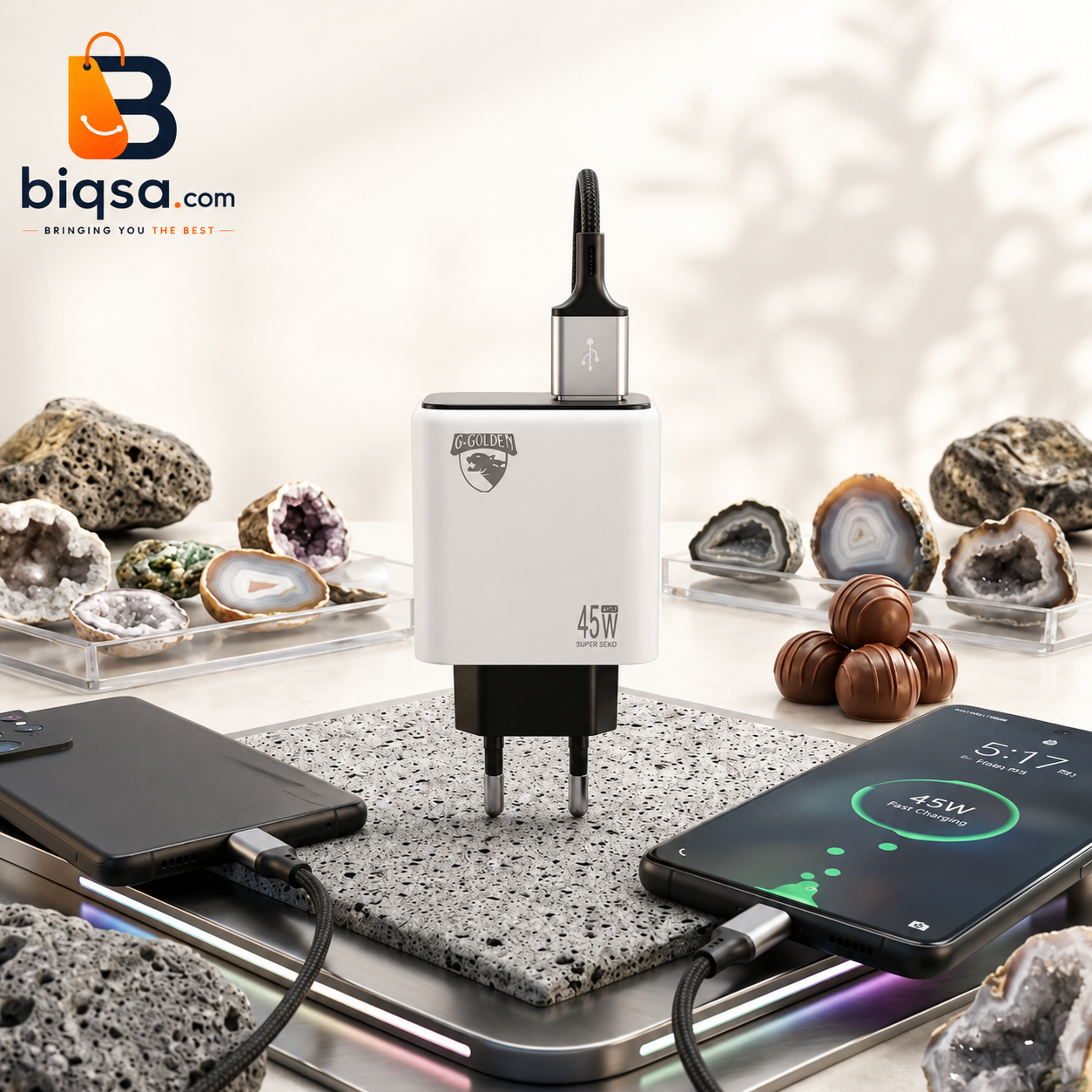 45W Dual Port Fast Charger