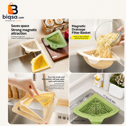Magnetic Sink Corner Basket