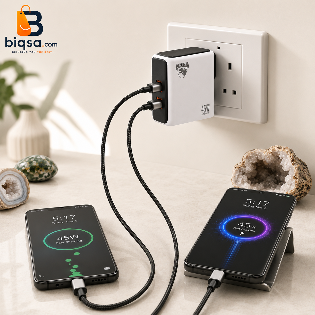 45W Dual Port Fast Charger