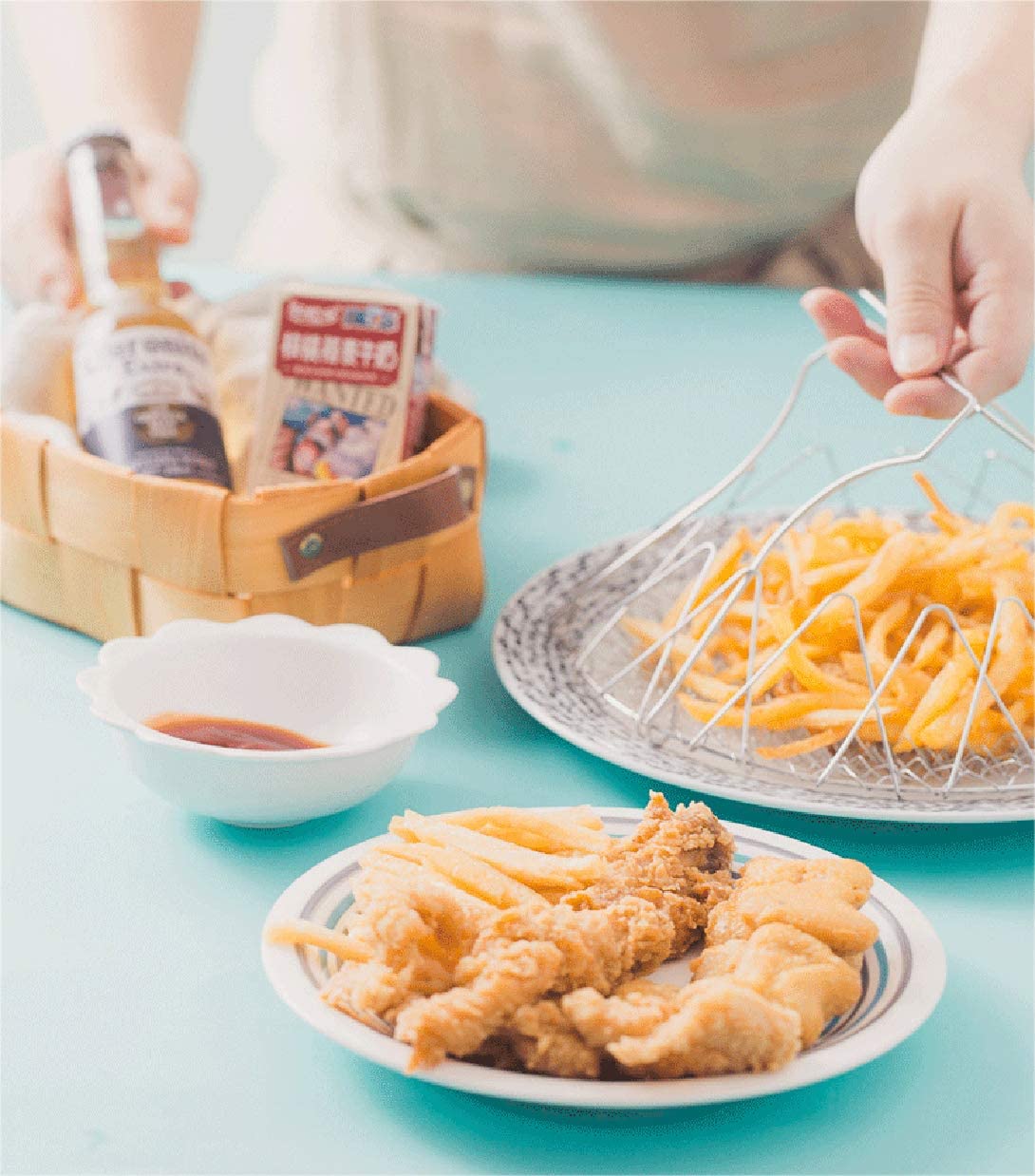 🍳 Foldable Stainless Steel Chef Basket