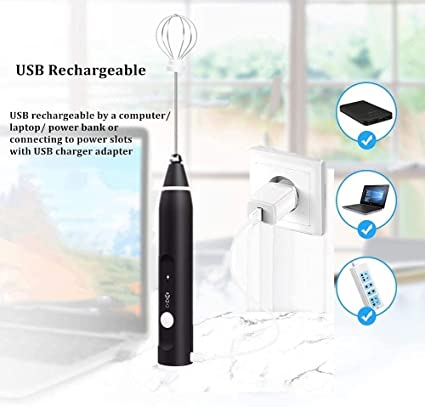 USB Rechargeable 3-Speed Milk Frother