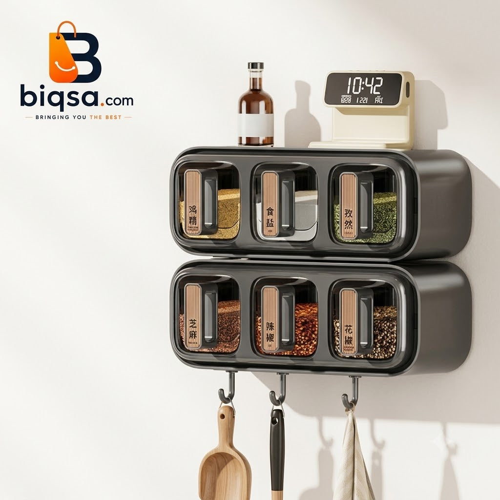 Wall Mounted Spice Organizer Set