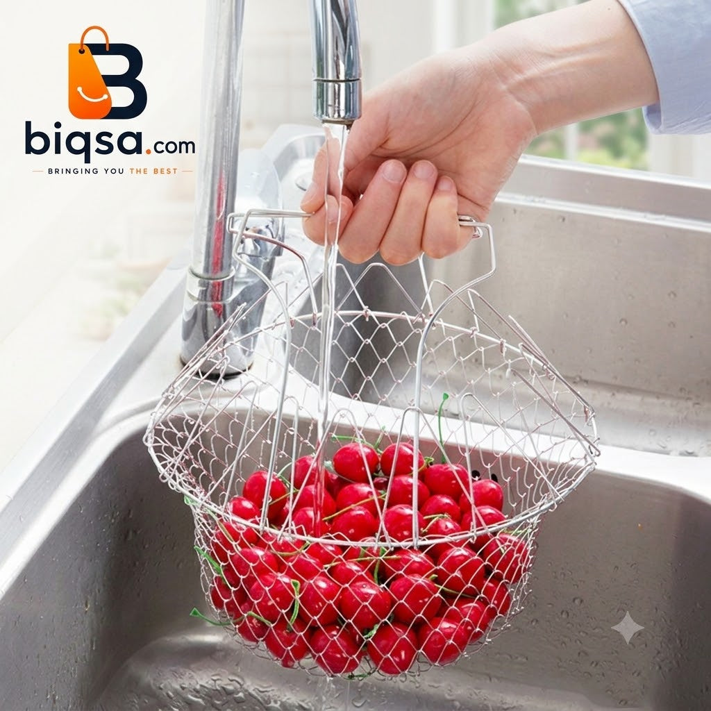 Foldable Stainless Steel Basket