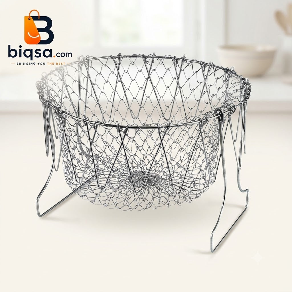 Foldable Stainless Steel Basket
