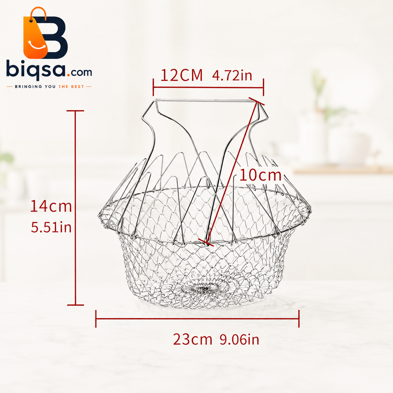 Foldable Stainless Steel Basket