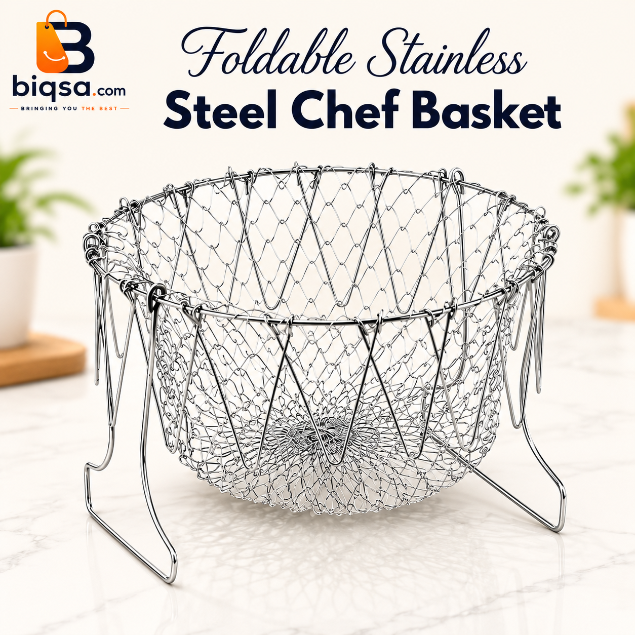 Foldable Stainless Steel Basket
