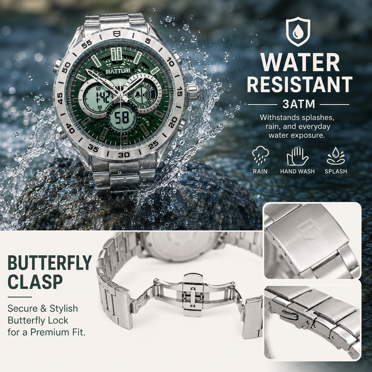 Premium Dual Display Sports Watch